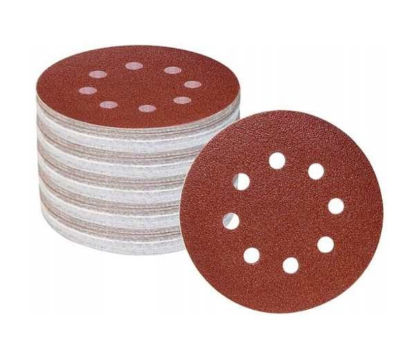Krążki papier ścierny na rzep okrągły z dziurami 125mm Falon Tech
