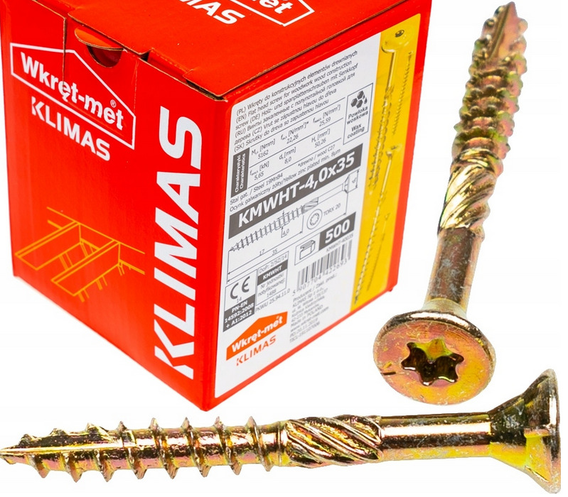 Wkręty ciesielskie do drewna 3,5x30 torx 500 szt st