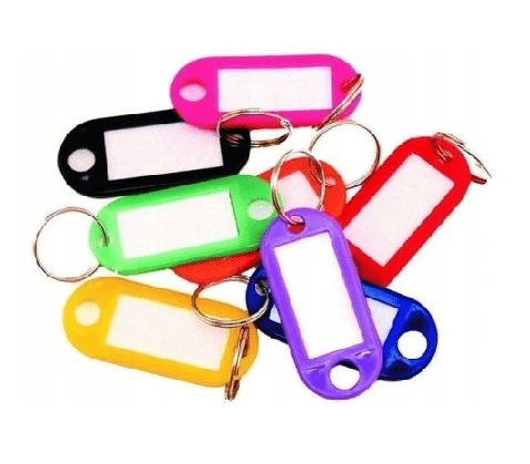 Zawieszki brelok identyfikator kluczy mix 200 szt