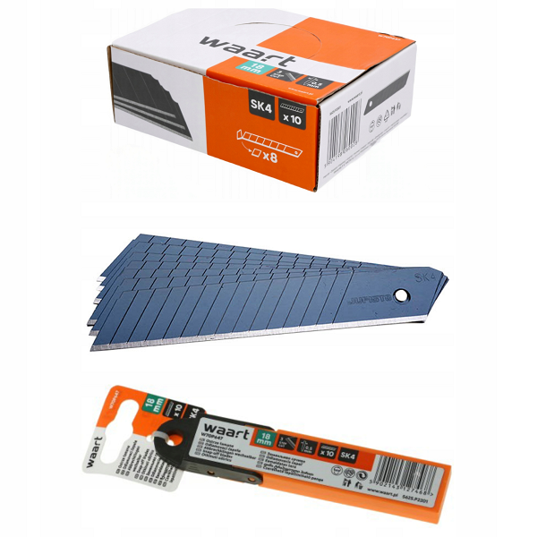 Ostrza łamane zapas czarne 18mm nożyki wkład Jufisto Waart