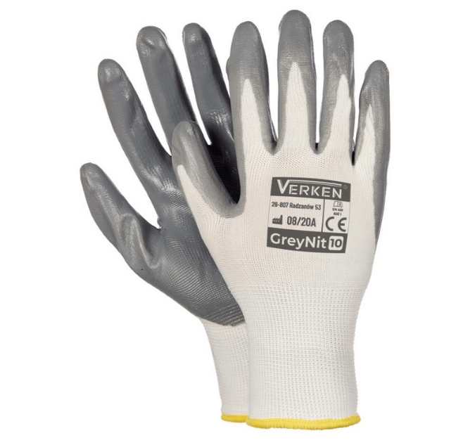 Rękawice robocze nitrylowe GREYNIT VERKEN