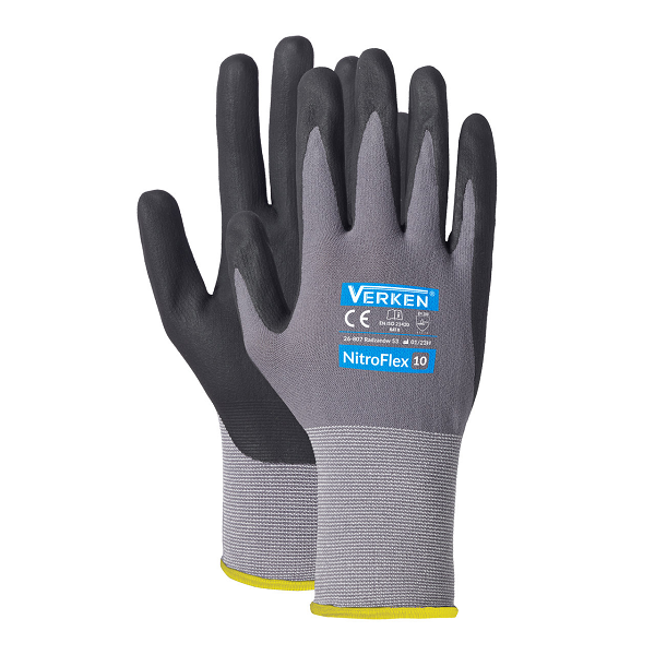 Rękawice robocze Nitro Flex Verken – powlekane mikropianką nitrylową
