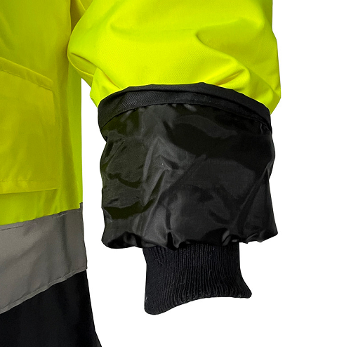 Kurtka zimowa ocieplana ostrzegawcza odblaskowa robocza wodoodporna drogowa żółta Bhp