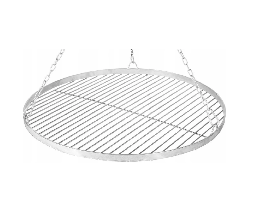 Ruszt do grilla fi 60cm okrągły wiszący trójnóg chrom