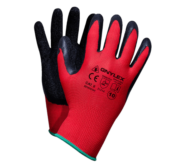 Rękawice rękawiczki robocze lateksowe GNYLEX Red