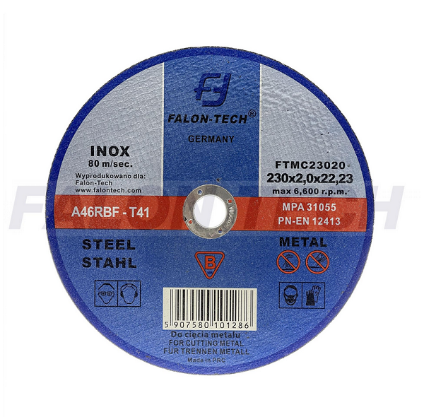 Tarcza do cięcia metalu stali 230x2 FALON TECH inox