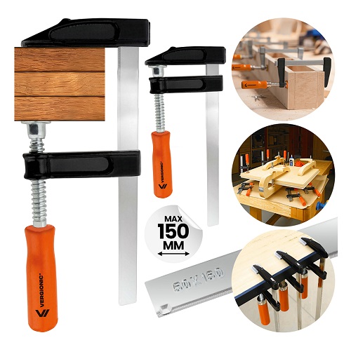 Ścisk stolarski śrubowy zacisk Typ F 150 mm VERGIONIC