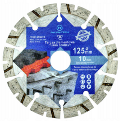 Tarcza diamentowa do cięcia betonu zbrojonego kostki 125mm Falon Tech PRO F4