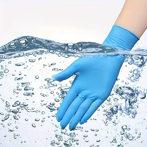 Rękawice rękawiczki nitrylowe jednorazowe niebieskie diagnostyczne bezpudrowe 4MD ALOE 100 sztuk