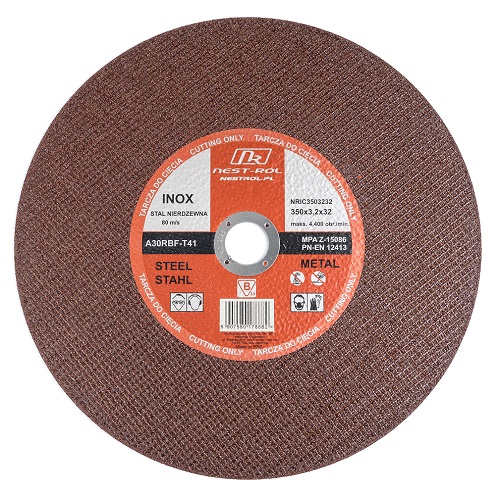 Tarcza tarcze do cięcia metalu stali inox zbrojona 350x32mm Nest-Rol