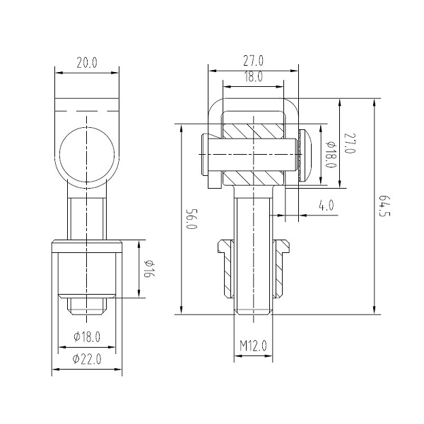 Zawias do wspawania regulowany brama furtka M16