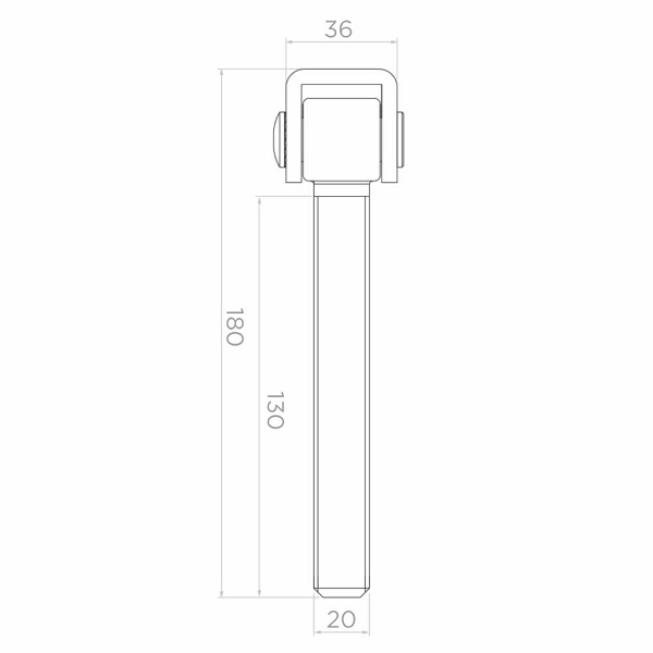 Zawias regulowany długi gwint brama furtka M20