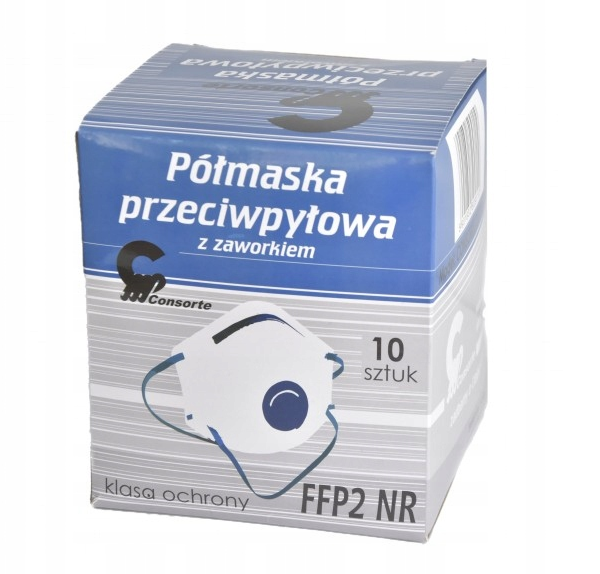 Maska Maseczka Ochronna Półmaska Filtrująca z Zaworkiem Maska przeciwpyłowa FFP2