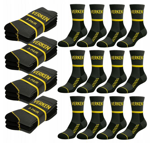 Skarpety robocze zimowe grube mocne męskie High Set 2 Verken