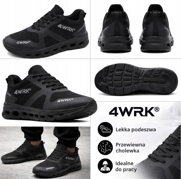 Buty półbuty robocze lekkie sportowe męskie adidasy półbuty bez podnoska RAN Comfort 4WRK