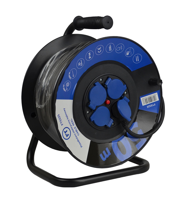 Przedłużacz budowlany FALON-TECH FT5325 50m 3×2,5mm² IP44 4 gniazda