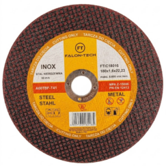 Tarcza do cięcia metalu INOX szlifierki kątowej 180×1,6 mm FTIC18016 Falon Tech