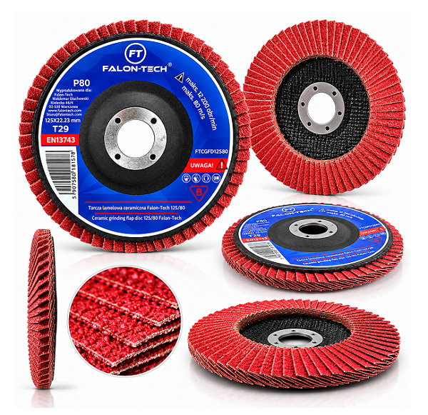 Tarcza Lamelkowa Listkowa ceramiczna do szlifowania 125mm Falon Tech