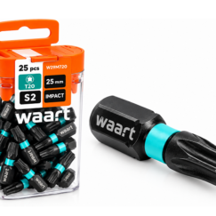 Bity udarowe TORX do wkrętów ciesielskich 25 mm zestaw 25 szt. pudełko WAART