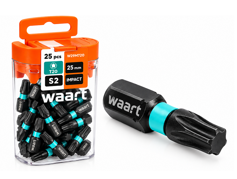 Torx System Bity udarowe TORX do wkrętów ciesielskich 25 mm zestaw 25 szt. pudełko ...